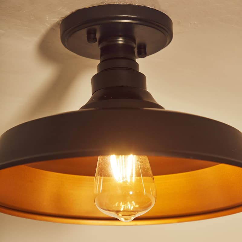 2 Light Simple Dome Semi Flush Mount 2 Pack - 12"x8.28"