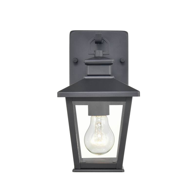 Millennium Lighting Bellmon 1 Light Outdoor Wall Sconce in Powder Coat Black with Clear Glass Shade - 10 Inch