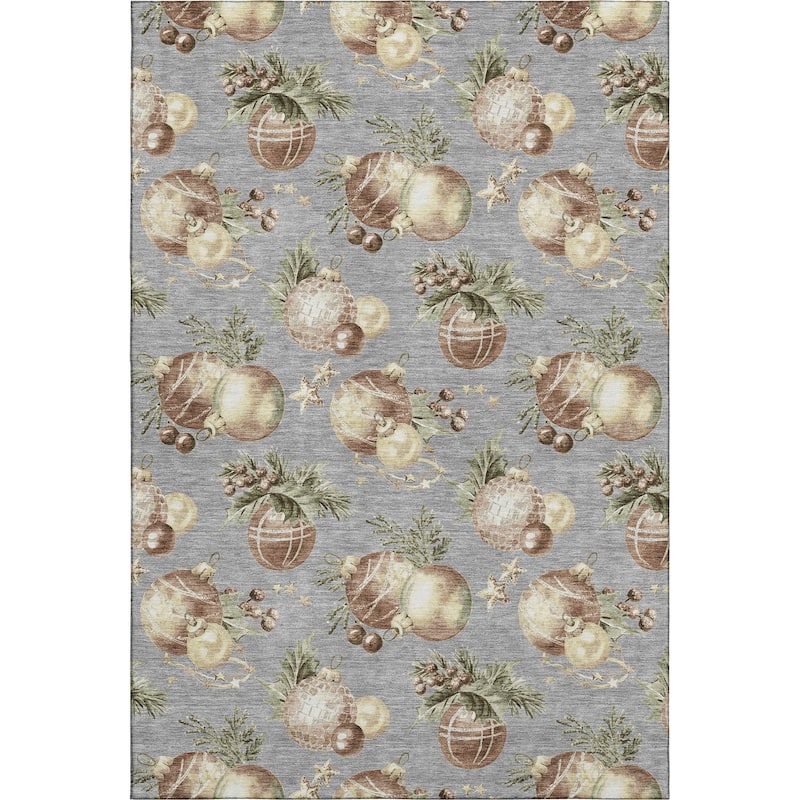 Premium Washable Super Soft Holiday Ornament Mayfield Rug