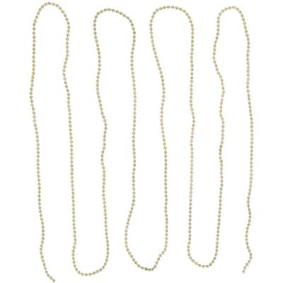 15' x 0.25" Celestial Gold Lame Beaded Artificial Christmas Garland