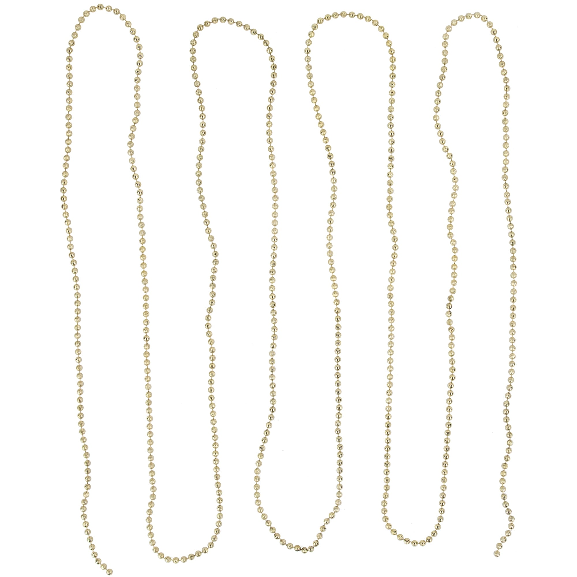 15' x 0.25" Celestial Gold Lame Beaded Artificial Christmas Garland
