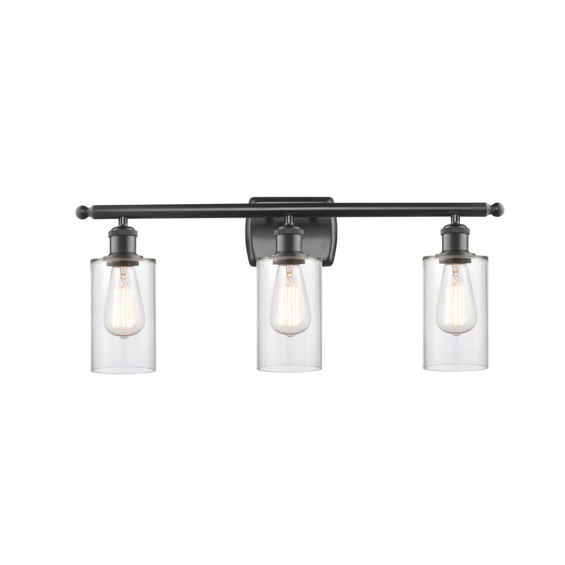 Innovations Lighting 516-3W-12-26 Clymer Vanity Clymer 3 Light 26" - Clear / Matte Black