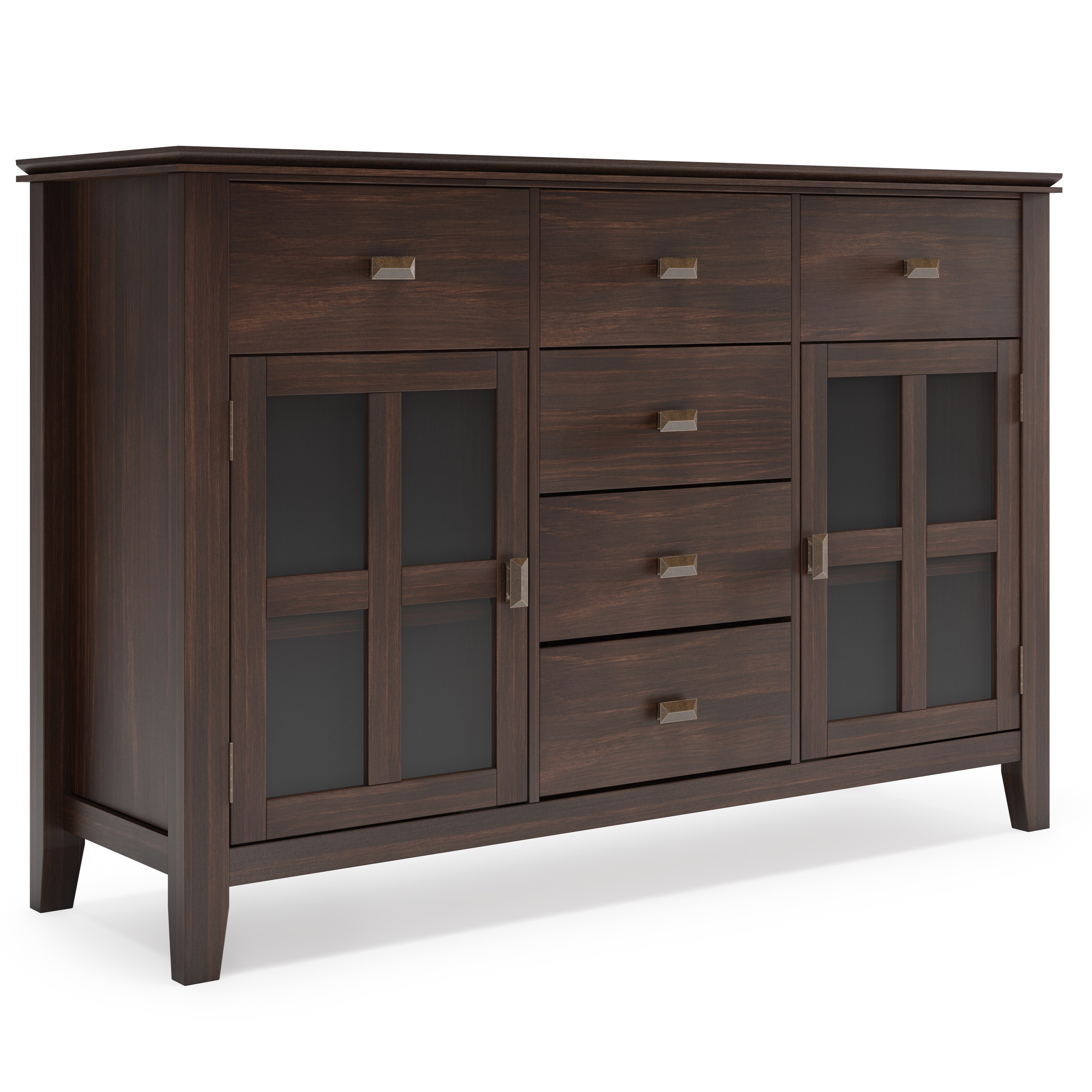 Wyndenhall stratford solid wood 54 shop inch wide contemporary sideboard buffet credenza