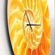 preview thumbnail 3 of 8, Designart 'Yellow Nautilus Shell' Oversized Coastal Wall CLock