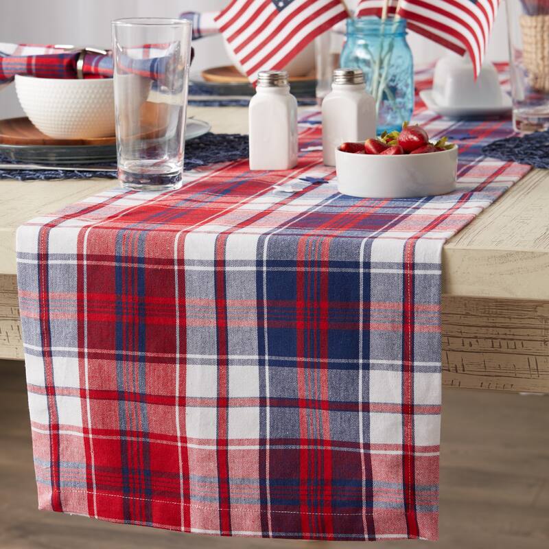 DII Americana Plaid Table Runner