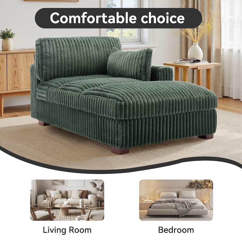 Oversized L-Shape Upholstered Chaise Lounge Sofa Couch