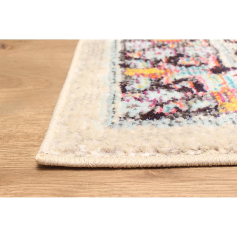 ECARPETGALLERY Machine Made Lea Ivory Area Rug
