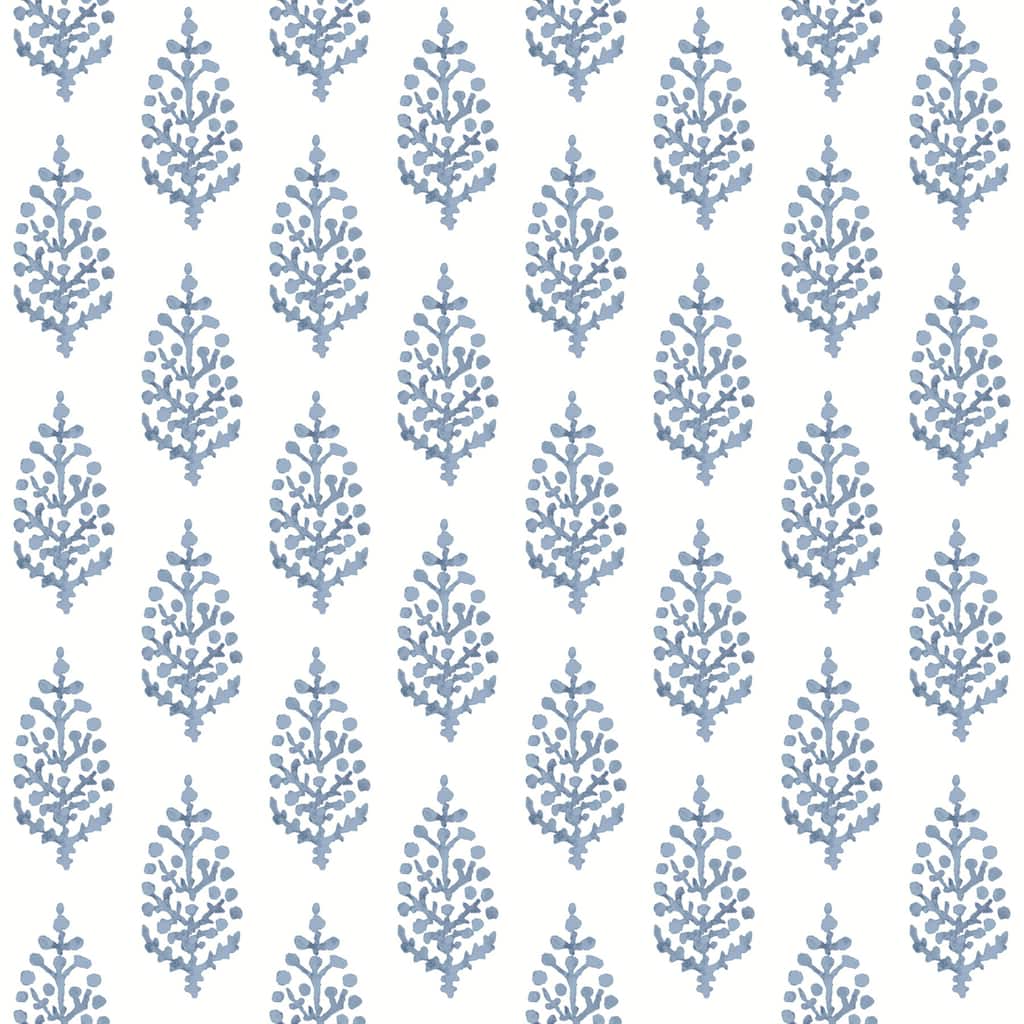 Inspired by Color Paisley on Calico Blue Wallpaper