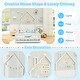 preview thumbnail 18 of 18, Twin Size House Shape Floor Bed with Lockable Door and Full-Length Guardrail