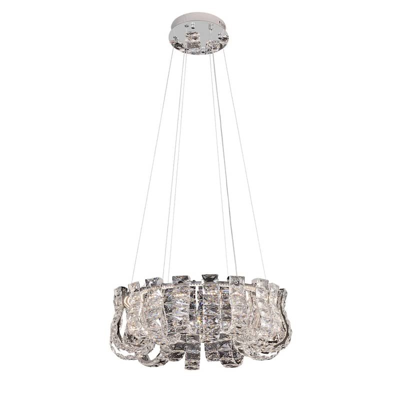 Luxury Crystal 30" LED Chandelier Modern Round