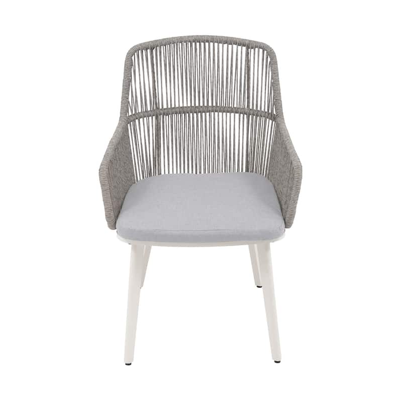 Outdoor Patio Dining Sets with PE Wicker Chairs and Extendable Aluminum Dining Table for 8 Persons