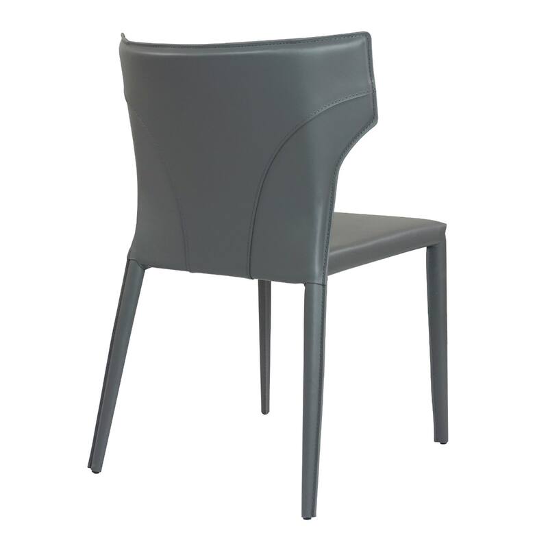 Adoro (Single) Mid-century Modern Wingback Leather Stackable Dining Chair