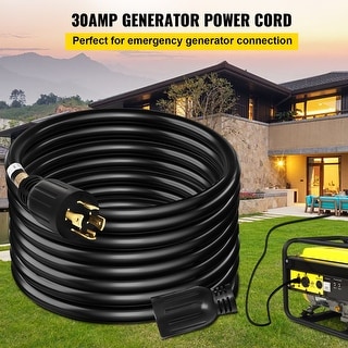 20 Ft 30 Amp Generator Extension Cord 4 Wire 10 Gauge 125V 250V UL ...