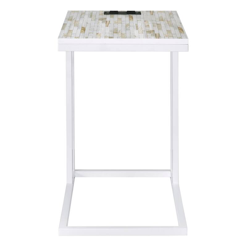 OS Home and Office Furniture Norwich CTable With White Base and White