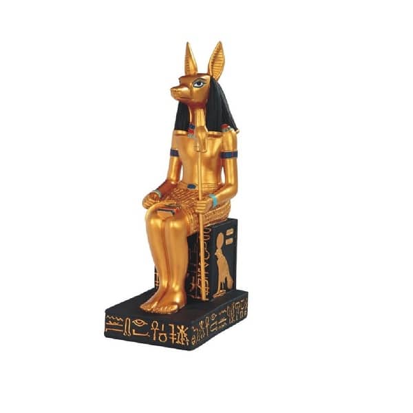 Q Max 9 75 H Egyptian Deity Anubis Ancient Egyptian God Of The Dead Black And Gold Statue Home Decor Figurine Overstock 32409418 In ancient egypt, it was fairly easy to spot a god in drawings, hieroglyphics, statues, and paintings and works of art. overstock com