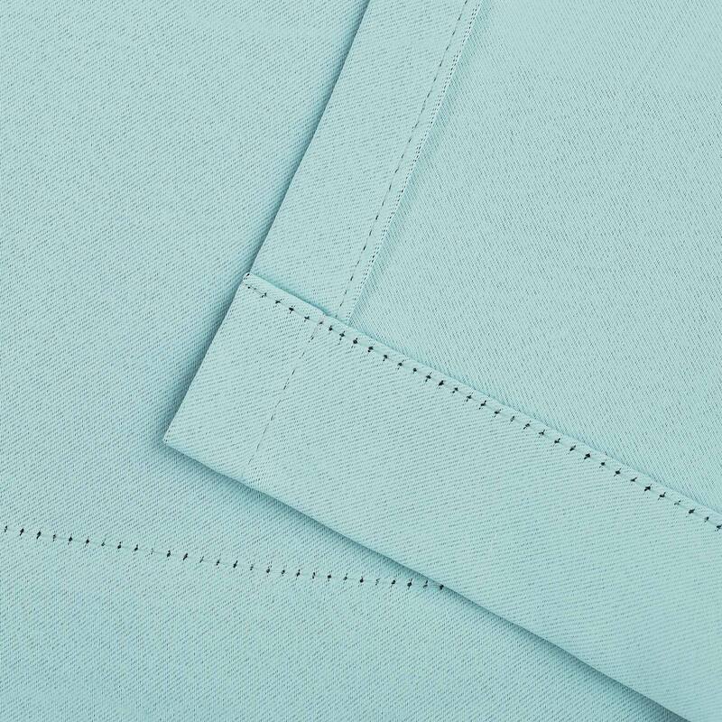 Modern Solid Room Darkening Blackout Curtains, Rod Pocket, Set of 2