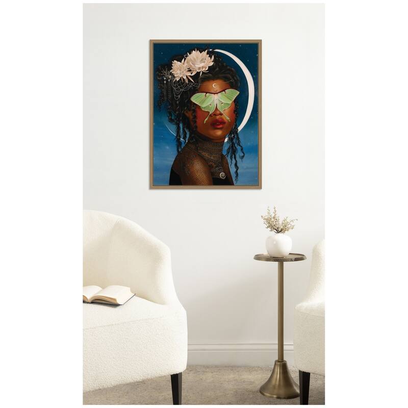 Kate and Laurel Luna Ascending by Charlotte Brindley Framed Canvas Wall Art Print