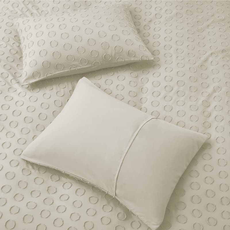 Circle Clipped Jacquard Duvet Cover Set
