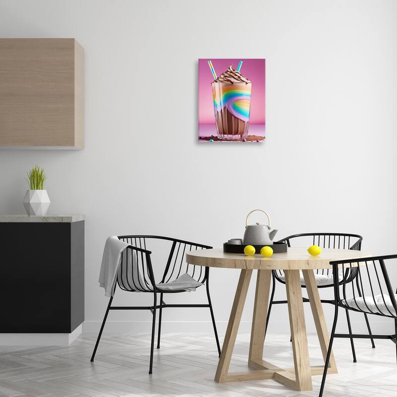 Stupell Rainbow Hued Milkshake Canvas Wall Art Design By Tabz Jones