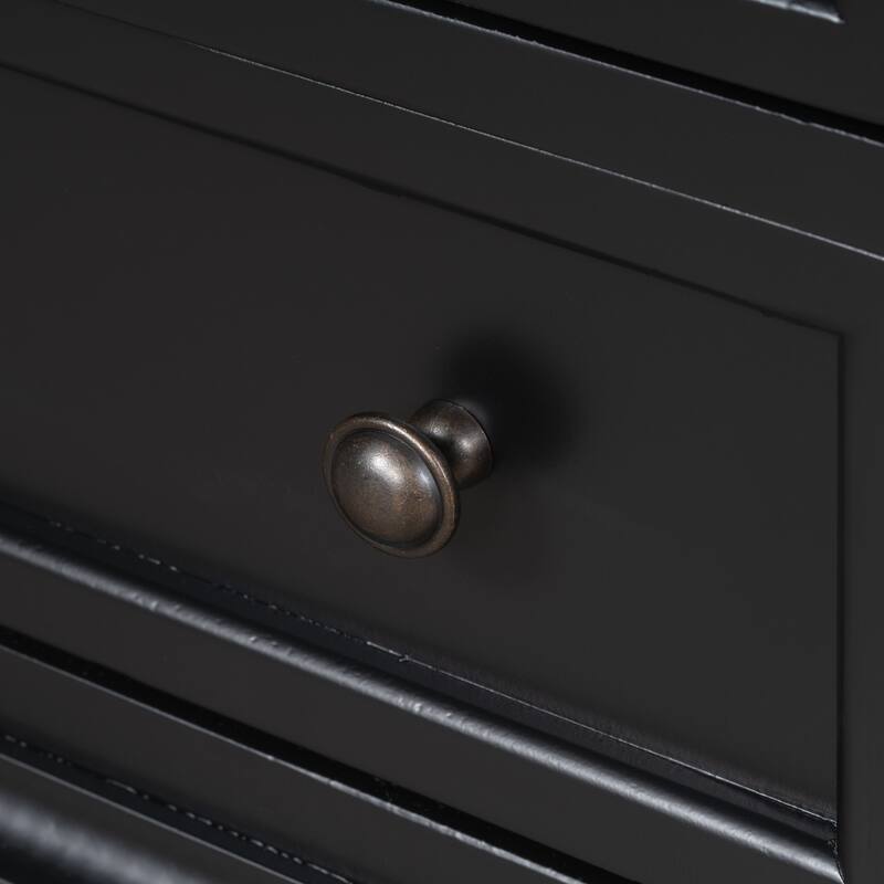 U_STYLE 28'' Painted Nightstand: 3 Drawers + Pull-Out Tray - Minimalist Design