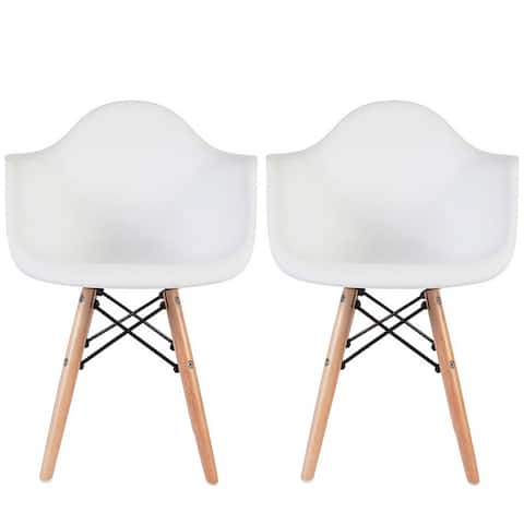 2xhome Set of 2 Kids Toddler Armchair Natural Wood legs For Children Child Preschool Kitchen Dining Home Living Room Play