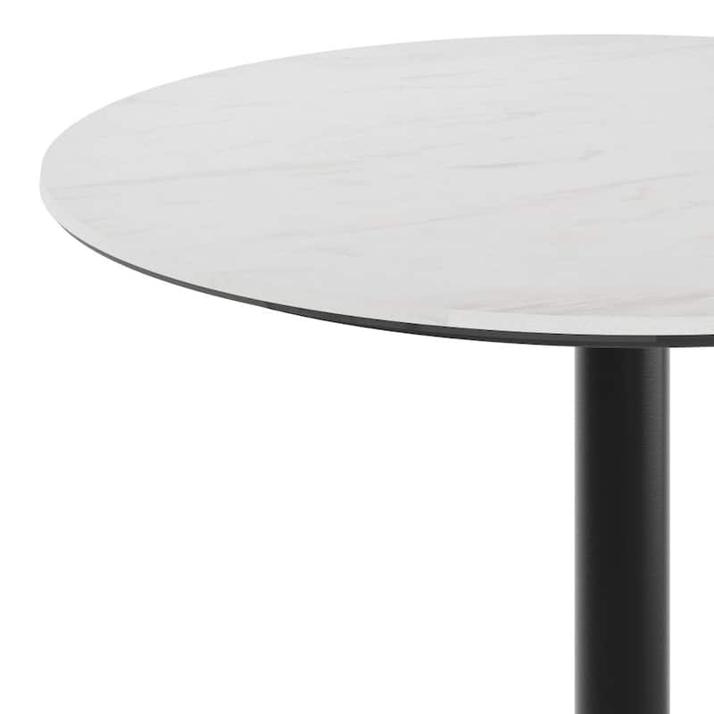 Commercial HPL Tabletop with Table Height Round Base - 36"W x 36"D x 29.5"H