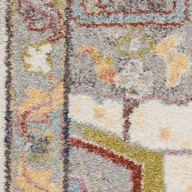 Nourison Juniper Persian Farmhouse Medallion Multicolored Area Rug