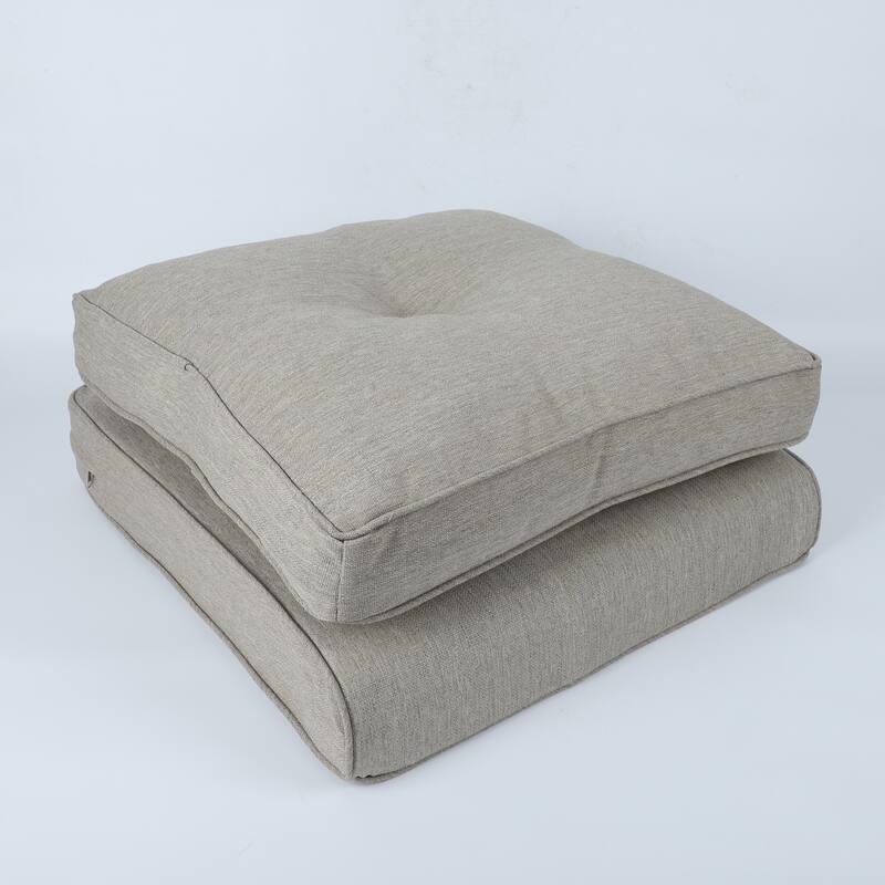 2 Pcs Set High Back Patio Chair Cushions, Tufted Rocking Chair Cushions, Adirondack Cushions