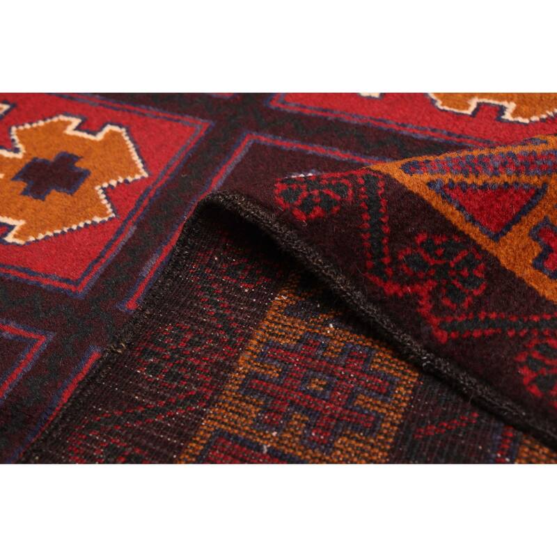 ECARPETGALLERY Hand-knotted Teimani Red Wool Rug - 3'5 x 6'2