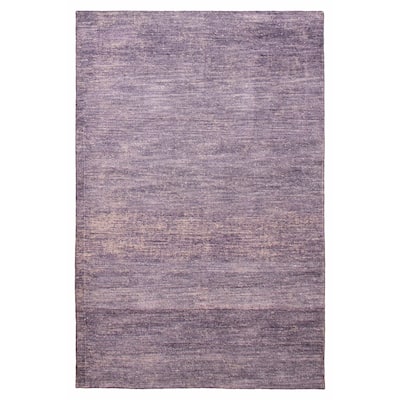 ECARPETGALLERY Hand-knotted Loreto Purple Silk Rug - 5'9 x 8'9