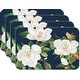 preview thumbnail 1 of 5, Magnolia in Bloom 4 Pack Reversible Easy Care Flexible Plastic Placemats Made in The USA BPA Free Easily Wipes Clean multi - Set of 4
