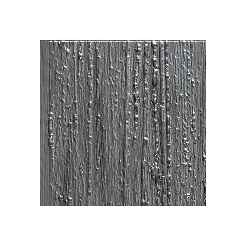 Fasade Rain Decorative Vinyl Backsplash 15 Sq Ft 15 Sq Ft Kit in Brushed Steel - 6x6 in. Sample
