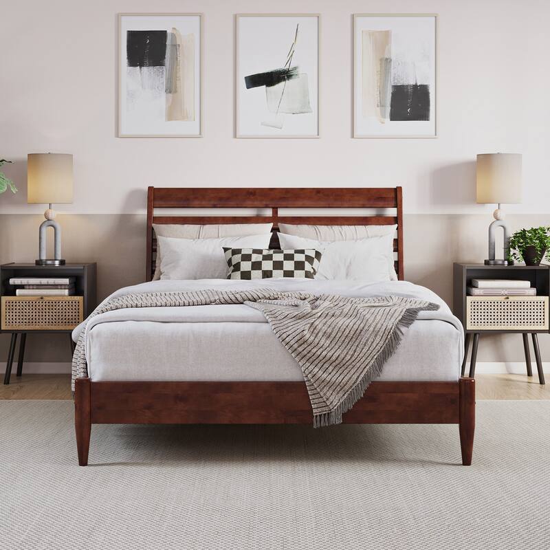 Savannah Solid Wood Low Profile Platform Bed