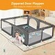 preview thumbnail 2 of 5, Infant 79"x63" 4-Panel Baby Playpen Spacious & Secure Foldable Playard Grey