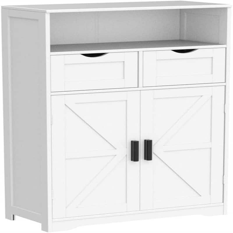 Floor Cabinet with 2 Doors 2 Drawers - 11.4"D x 23.6"W x 42.7"H