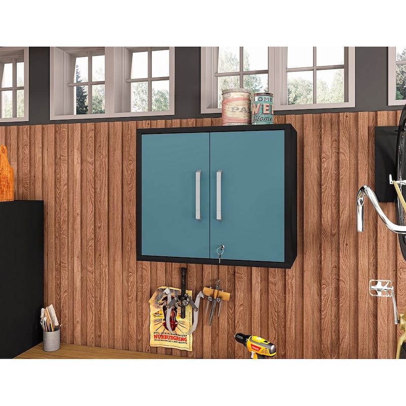 Manhattan Comfort Eiffel Floating Garage Cabinet (Set of 3)