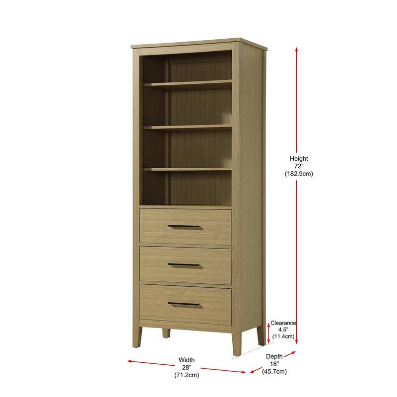 Laura 16-28 Inch Open Shelving Bath Storage Cabinet