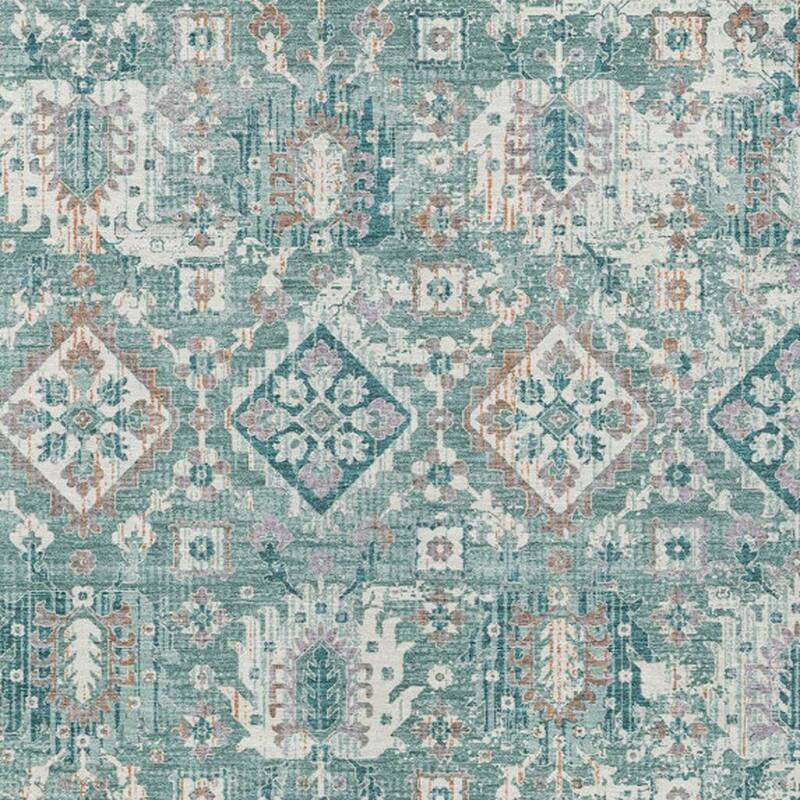 HomeRoots Floral Medallion Traditional Rectangle Outdoor Rug