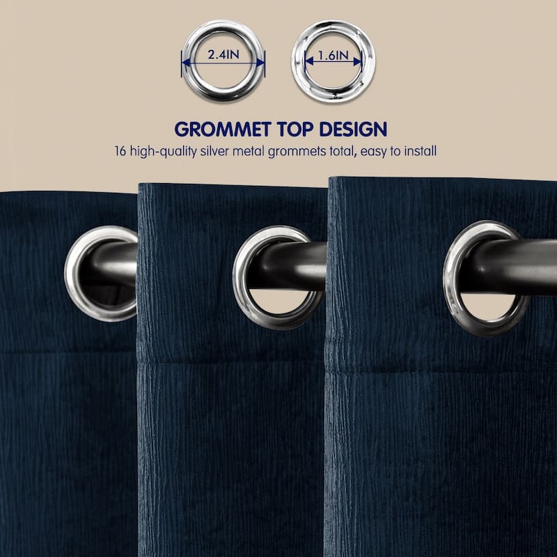 Subrtex Blackout Curtain Solid Thermal Window Drapes Panel Pair