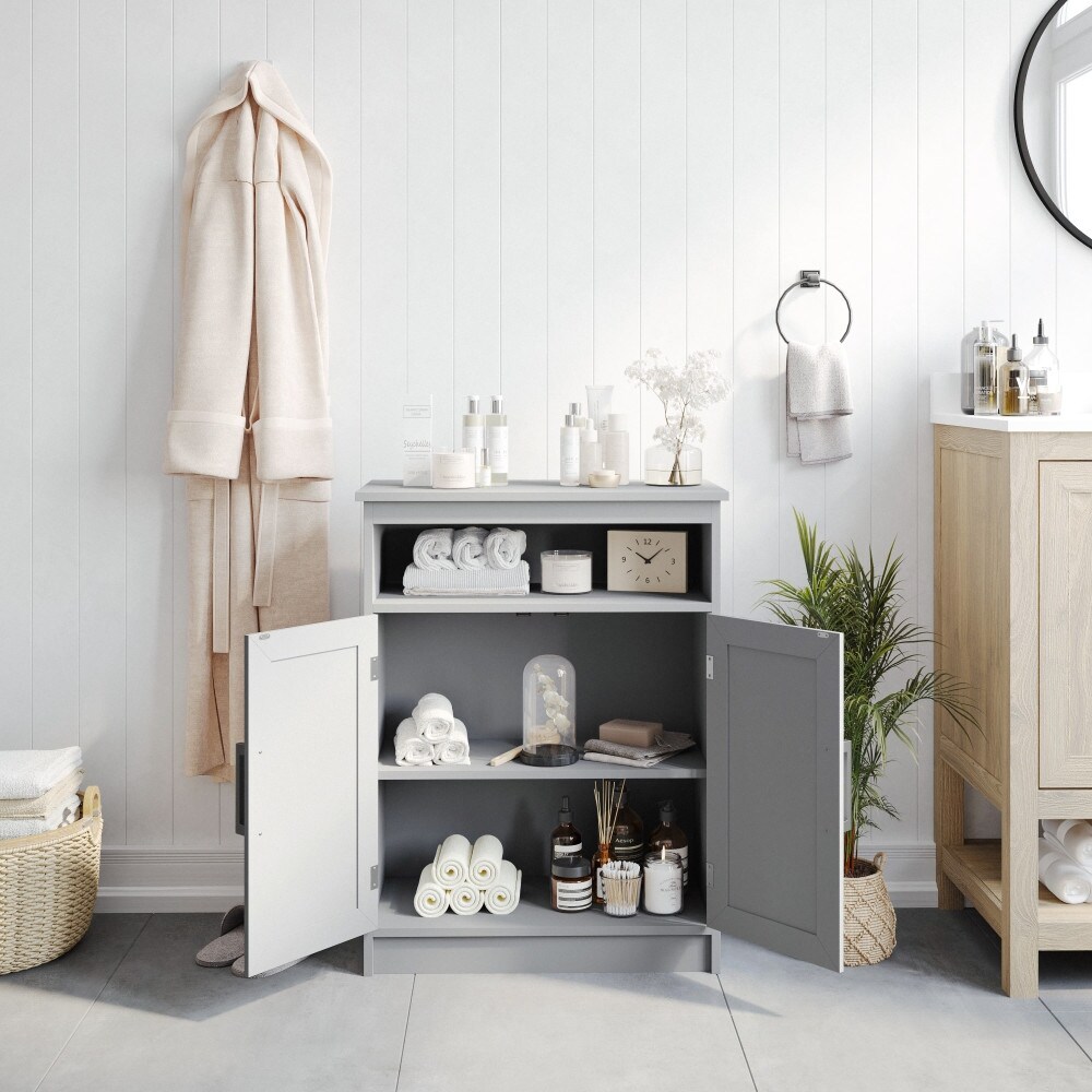Modern Bathroom Storage Cabinet with Magnetic Close Doors and