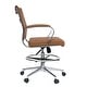 preview thumbnail 33 of 38, Office Chair With Arms Stools For Counter Height Bar Office Wheels PU Leather Rest Tilt Swivel Work Office Standing Desk