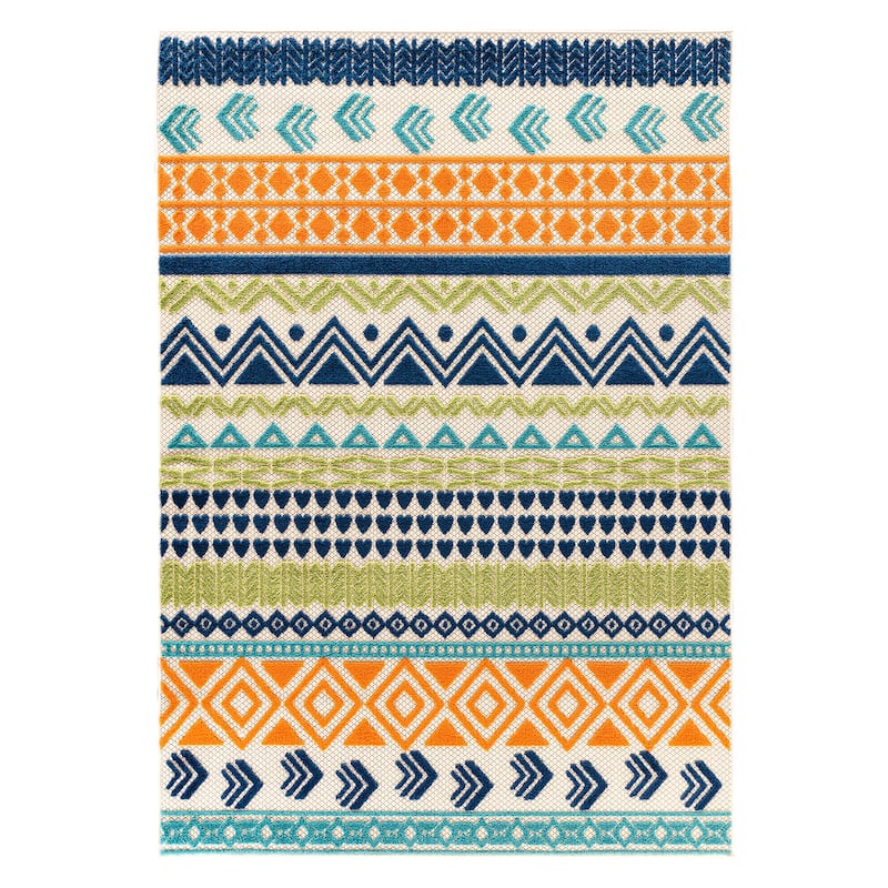 Ronda Contemporary Bohemian Indoor/Outdoor Area Rug