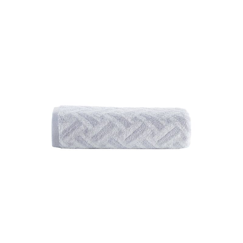Brooks Brothers Criss Cross Stripe Bath Towel - Silver