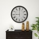 preview thumbnail 9 of 13, Black Iron Traditional Wall Clock No Theme 30 x 30 x 3 - 30"D