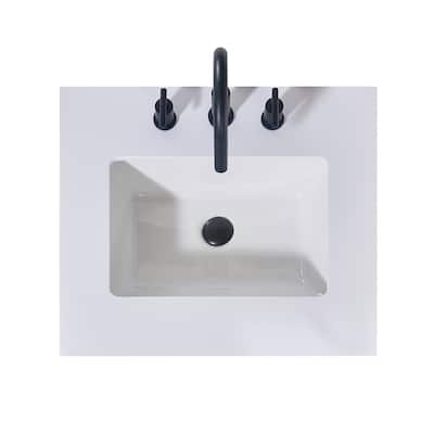 Altair Edolo Bathroom Vanity Countertop in Snow White Apron Finish Without Vanity