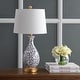 preview thumbnail 4 of 6, SAFAVIEH Lighting 28-inch Avi LED Table Lamp (Set of 2) - 14"x14"x27.5"