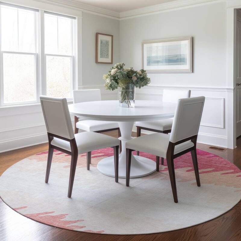 Machine Washable Indoor/ Outdoor Chantille Abstract Ombre Rug