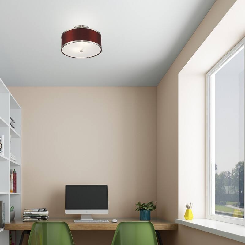 Livex Lighting 2-light Fabric Shade Ceiling Mount, 60422, 62627, 60412, 60402