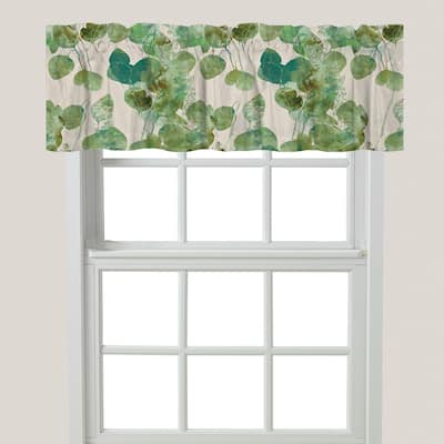 Green Watercolor Eucalyptus Window Valance - 60" x 18"
