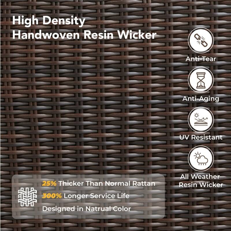 Spruce & Spring Murphy 8-Piece Outdoor Wicker Patio Furniture Conversation Sofa Sets